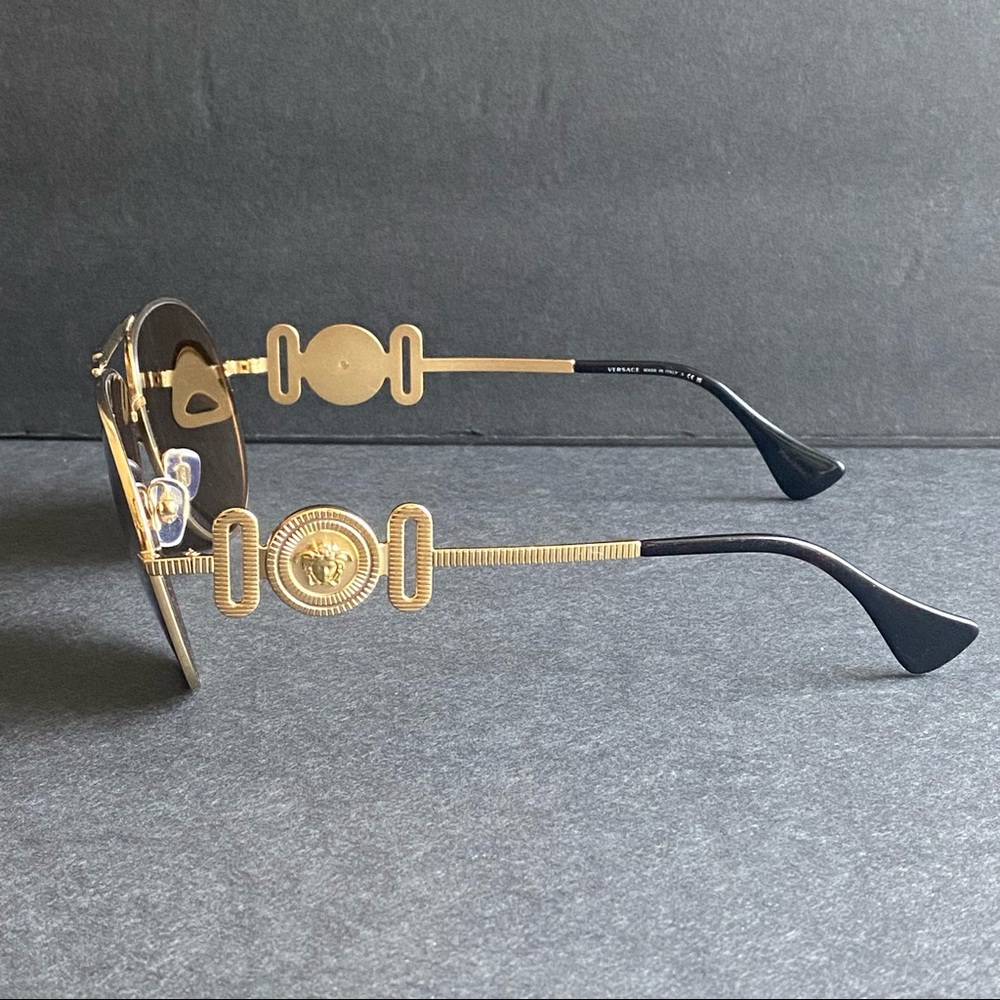 Versace Gold Aviator Sunglasses